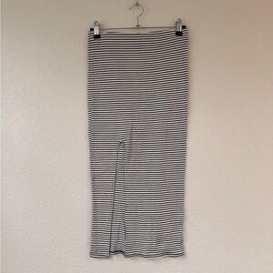 Striped Black and White Women's Skirt